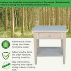 Solid Wood Spencer End Table, Unfinished - Image 4