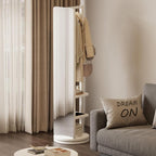 WoodsWhisper Full Length Mirror Coat Rack Solid Wood Floor Mirror 66"x12" Full - Image 5