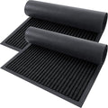 OLANLY 2-Pack Front Door Mats 29.5x17, Waterproof Heavy-Duty Doormats | Black by OLANLY