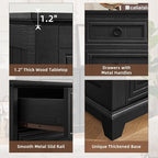 Joaxswe Farmhouse 5 Drawer Dresser - Image 11