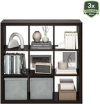 Furinno Cubicle Book Shelf, 9-Cube Bookshelf, Triple Thick Frame Cube Storage - Image 5