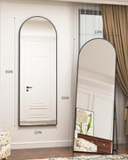 Antok 65" x22” Arched Full Length Floor Mirror, Free Standing/Wall Mount/Leaning - Image 5