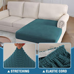 H.VERSAILTEX Sectional Couch Covers 1 Piece Chaise Slipcover L Shape Separate - Image 5