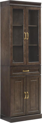 Crosley Furniture Stanton Glass Door Pantry Storage Cabinet by CrosleyFurniture