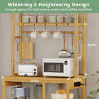 Bakers Rack with Power Outlets, 8-Tier Microwave Stand, Kitchen Utility Storage - Image 9