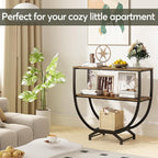 GILLAS 3 Tier Console Tables, Sofa Table Behind Couch, Industrial Entryway - Image 4