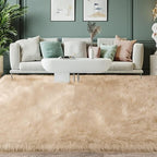 SERISSA Faux Fur Area Rug, 5x8 Feet, Luxury Shaggy Rug - Image 7