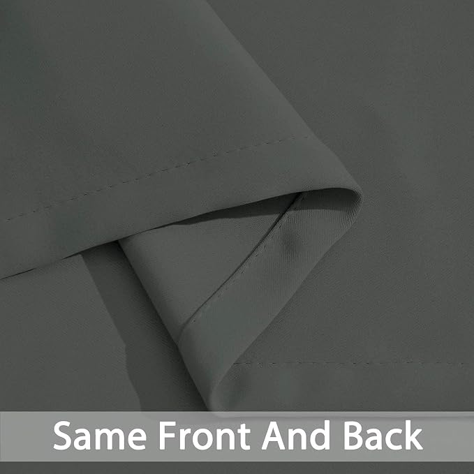Yakamok Room Darkening Curtains 42x84 inch Length Dark Grey-Living Room | 2 - Image 5