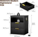 WOOVIVS Modern Nightstand Set of 2 - Image 3