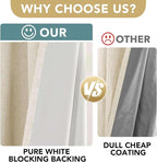 H.VERSAILTEX Linen Curtains 100% Blackout Curtains - Image 3