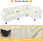 Ball & Cast 105.5" L-Shaped Sectional Sofa Bed - Image 5