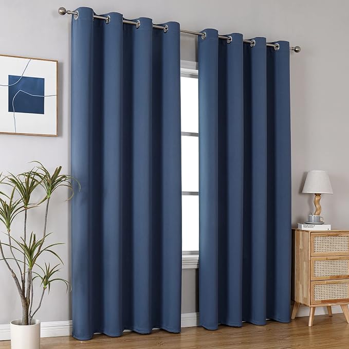 ChrisDowa Blackout Curtains for Bedroom and Living Room 84 Inches Long | 2 - Image 6