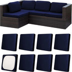 8Pcs Patio Cushion Covers, Outdoor Stretch Cushion Covers, Washable | Stretch by Unknown