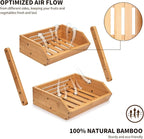 Merysen 2 Tier Fruit Basket For Kitchen- Bamboo Fruit and Vegetable Storage - Image 5