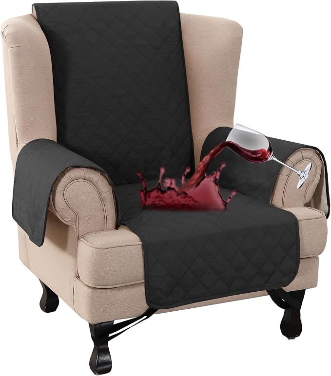 Turquoize 100% Waterproof Wing Chair Cover Wing Armchair Slipcovers Chair Couch by Turquoize