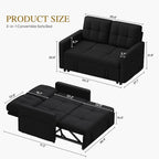 DWVO 55" Convertible Sofa Bed, 3-in-1 Sleeper Sofa - Image 2