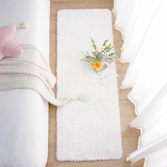 Chicrug Soft Runner Rug for Bedroom Living Room Plush Fluffy Rug 2x10 | Shag - Image 3