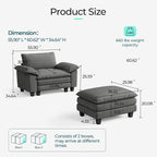 LINSY HOME Cloud Sofa Accent Chair - Image 2