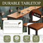 Bar Height Table Long Bar Table Solid Wood Farmhouse Bar Table Industrial Long - Image 4