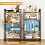 Homeiju Bookshelf, Dorm Desk Hutch, Desk Shelf Organizer, 4 Tier Stackable - Image 4