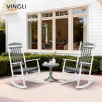 VINGLI Wooden Rocking Chair Outdoor, Patio Rockers - Image 2