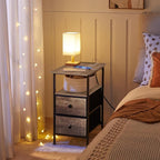 HOOBRO End Table with Charging Station, Narrow Side Table, Nightstand with 2 - Image 2