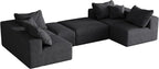132" Modular Sectional Sleeper Sofa Couch, Modern Cloud Chenille Sectional Couch - Image 5