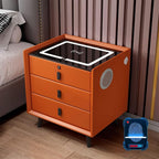 Smart Bedroom Nightstand with Fingerprint Lock and Adjustable LED Lights by Unknown
