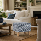 HomePop Home Decor |Upholstered Modern Rectangular Storage Ottoman | Hinged Lid - Image 4