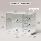 Lvifur RGB Glass Display Cabinet - - Image 2