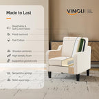 VINGLI Mid Century Modern Accent Chair, Waiting Room - Image 8