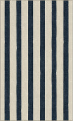 Blue and White Striped Entry Rug - Image 7