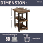 Alaterre Furniture Pomona Living Room 3-Tier Solid Wood End Table - Image 3