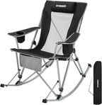 FUNDANGO Rocking Camping Chair, High Mesh Back Portable Folding Camp Chairs by FUNDANGO