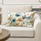 AVOIN colorlife Chinoiserie Poppy Flowers Throw Pillow Cover 12x20 Inch | Light - Image 5