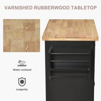 HOMCOM Kitchen Island Cart - Image 3