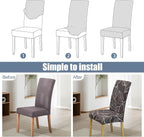 BIETYONE Stretch Dining Chair Covers Set of 4, Soft Removable Washable Kitchen - Image 4