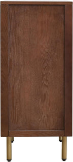 eHemco Modern End Table with Storage, Two-Toned Ribbed Parquet Design, Antique - Image 9