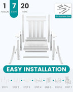 SERWALL Oversized Rocking Chair, Outdoor Rocking Chair - Image 7