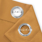 Blackout Curtains 52 x 108 inch/Mustard Yellow Curtains Set of 2 Panels/Thermal - Image 5