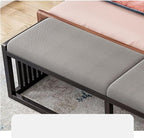 Modern Decor Bench Solid Wood New Chinese Style Bed End Stool Shoe Bench - Image 4