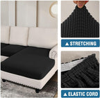 H.VERSAILTEX Sectional Couch Covers 3 Pieces Sofa Seat Cushion Covers L Shape - Image 6