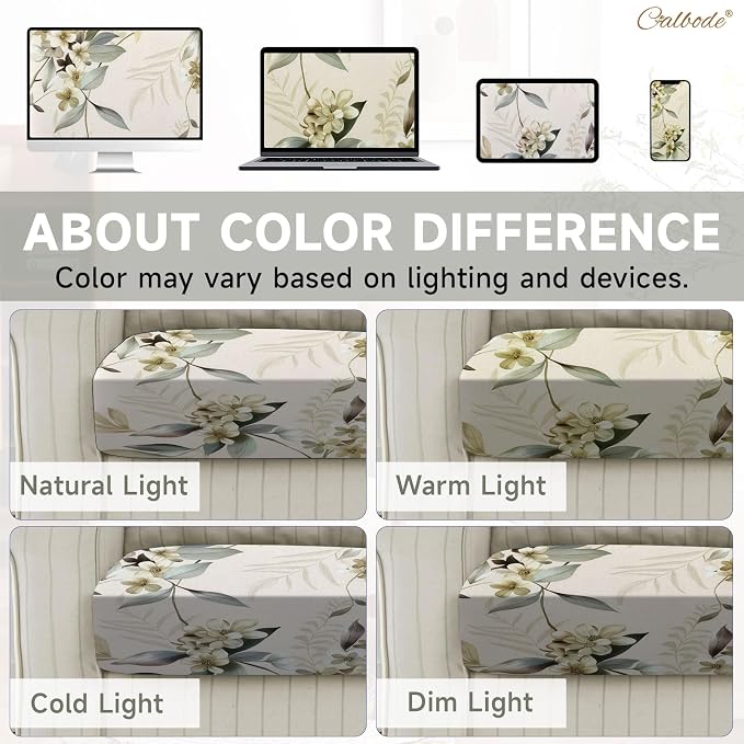 CALBODE 8 Pcs Stretch Indoor/Outdoor Seat Cushion Covers, - Image 7