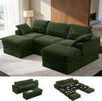 Upgrade Boneless Couch with Storage, Extra Deep&High Seat Modular Sectional by Unknown