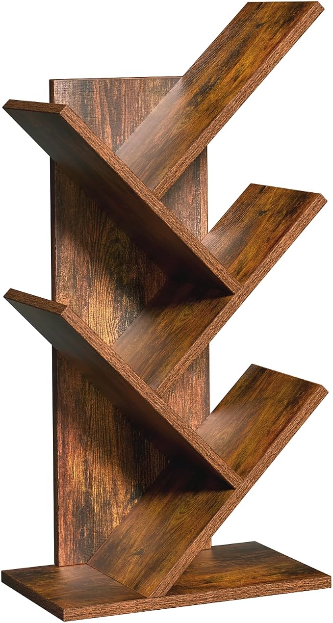 SHEEPAM 5 Tier Tree Book Shelf, Small Desktop Bookshelf - Image 8