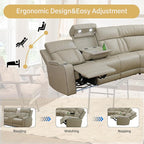 Power Reclining Leather Sectional Sofa - Image 5