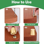 4 PCS Brass Cutting Board Feet - Image 4