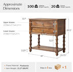 HULALA HOME Farmhouse Storage End Table - Image 2