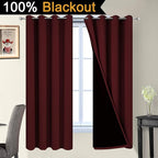 Yakamok Burgundy Red Blackout Curtains 63 Inches Long - Image 2