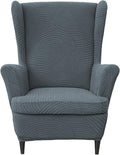 HAOYONG Wing Chair Slipcovers Printed Wingback Chair Covers 2 Pieces Wingback by HAOYONG
